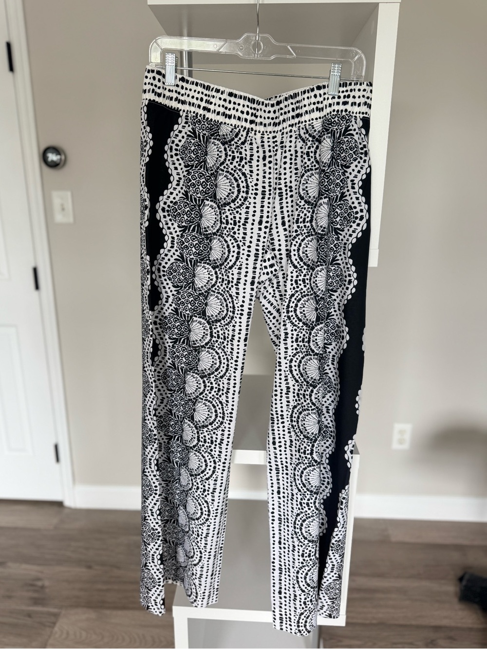 Lilly Pulitzer Black & White Wide-Leg Pants